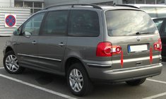 Seat Alhambra 1996–2010 Bagāžnieka malas uzlika (nerūsējošā tērauda) foto 1