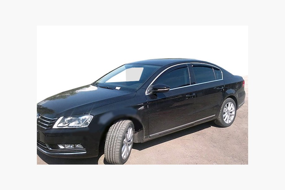 Volkswagen Passat B6 2006–2012 Logu vēja deflektori SD (4 gab., SIM hromēti) Image