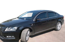 Volkswagen Passat B6 2006–2012 Logu vēja deflektori SD (4 gab., SIM hromēti) foto 1