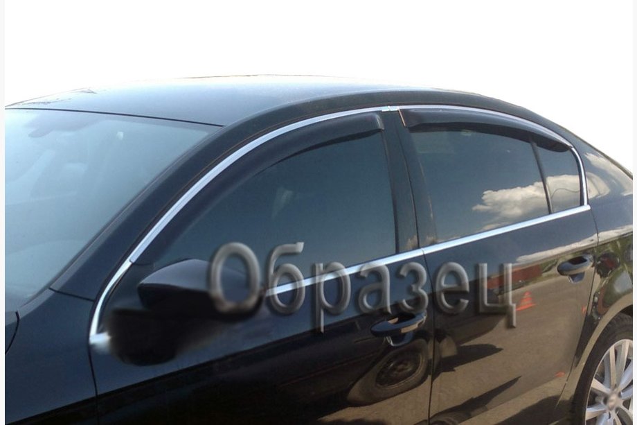 Volkswagen Touareg 2010–2018 Logu deflektori hromēti (4 gab., SIM) Image