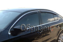 Volkswagen Touareg 2010–2018 Logu deflektori hromēti (4 gab., SIM) foto 1