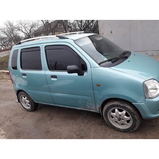 Hromēti jumta reliņi Opel Agila 2000–2007 foto 1