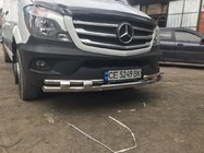 Mercedes Sprinter W906 2006–2018 Priekšējais apakšējais aizsargstienis Shark (nerūsējošais tērauds) no 2013. gada foto 4