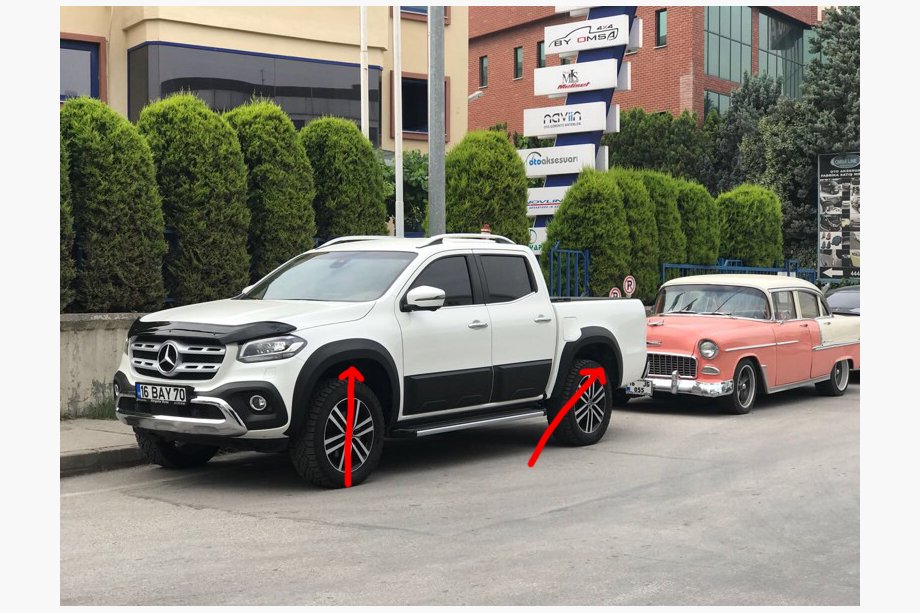 Mercedes X class 2017–2020 Riteņu arku paplašinātāji (krāsošanai) Image
