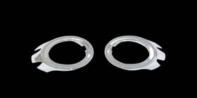 Audi A6 C6 2004–2011 Hromēti uzlikas miglas lukturiem (2 gab., plastmasa) foto 1