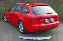 Audi A4 B8 2007–2015 Aizmugurējā bampera aizsarguzlika OmsaLine (AVANT, nerūsējošais tērauds) OmsaLine – itāļu nerūsējošais tērauds, matēts foto 2