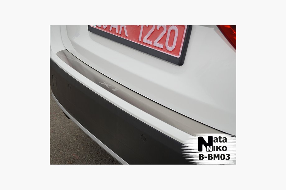 BMW X1 E84 2009–2015 Natanika aizmugurējā bufera aizsarguzlika (nerūsējošais tērauds) Image