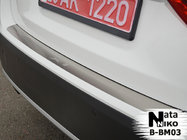 BMW X1 E84 2009–2015 Natanika aizmugurējā bufera aizsarguzlika (nerūsējošais tērauds) foto 1