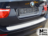 BMW X6 E71 2008–2014 Natanika aizmugurējā bufera aizsarguzlika (nerūsējošais tērauds) foto 1