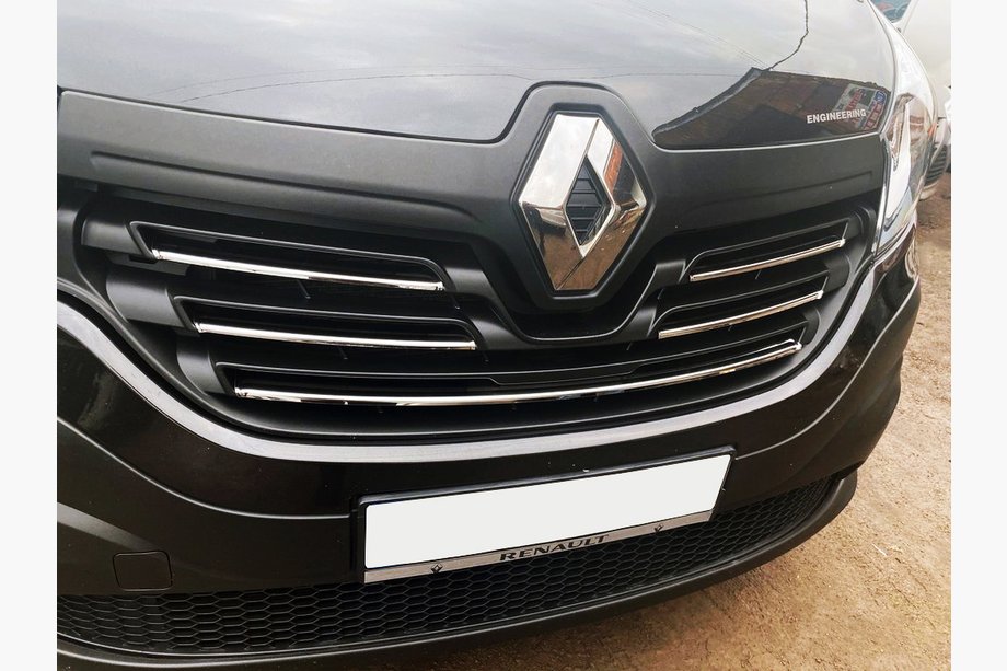 Renault Trafic 2015– Radiatora režģa uzlikas 2015-2019 (5 gab., nerūsējošais tērauds) OmsaLine – itāļu nerūsējošais tērauds Image