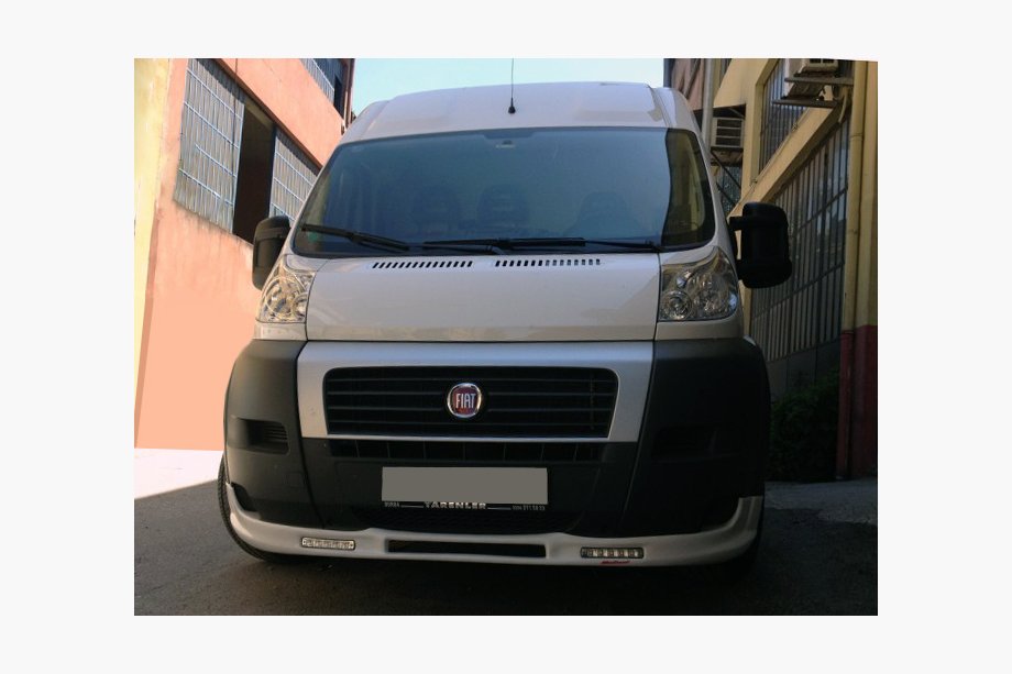 Citroen Jumper 2007–2025 Priekšējā bampera lūpas spoileris 2006-2013 (šaurs ar LED, krāsošanai) Image
