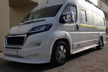 Fiat Ducato 2006–2025 Priekšējā bampera lūpa 2014↗︎ (šaurā, krāsošanai) foto 2