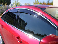 Honda Civic Sedan VIII 2006–2011 Logu vēja deflektori ar hromētu līsti (4 gab., Niken) foto 1