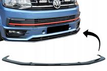 Volkswagen T6 2015–2024 Priekšējā bampera lūpas spoilers SportLine 2015-2018 (ABS) foto 2