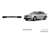Volkswagen Jetta 2011–2018 Aizmugurējā difuzora uzlika (2014+, ABS, Melna) foto 1