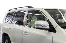 Lexus LX570/450d 2008–2022 Pilns logu apmaļu un statņu uzliku komplekts (nerūsējošais tērauds) foto 15