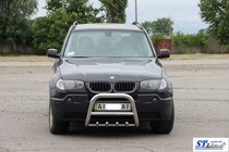 BMW X3 E83 2003–2010 Bullbārs (nerūsējošais tērauds) 51 mm foto 3