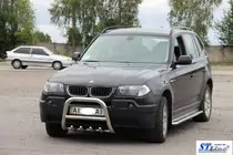 BMW X3 E83 2003–2010 Bullbārs (nerūsējošais tērauds) foto 2