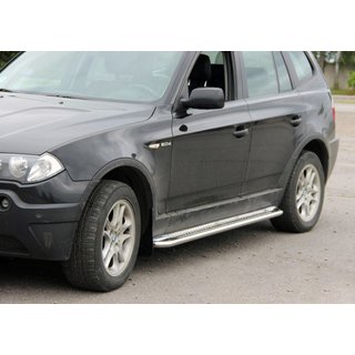 Sānu pakāpieni KB001 (nerūsējošais tērauds) BMW X3 E83 2003–2010 foto 1