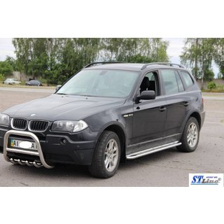 Sānu pakāpieni KB001 (nerūsējošais tērauds) BMW X3 E83 2003–2010 foto 2