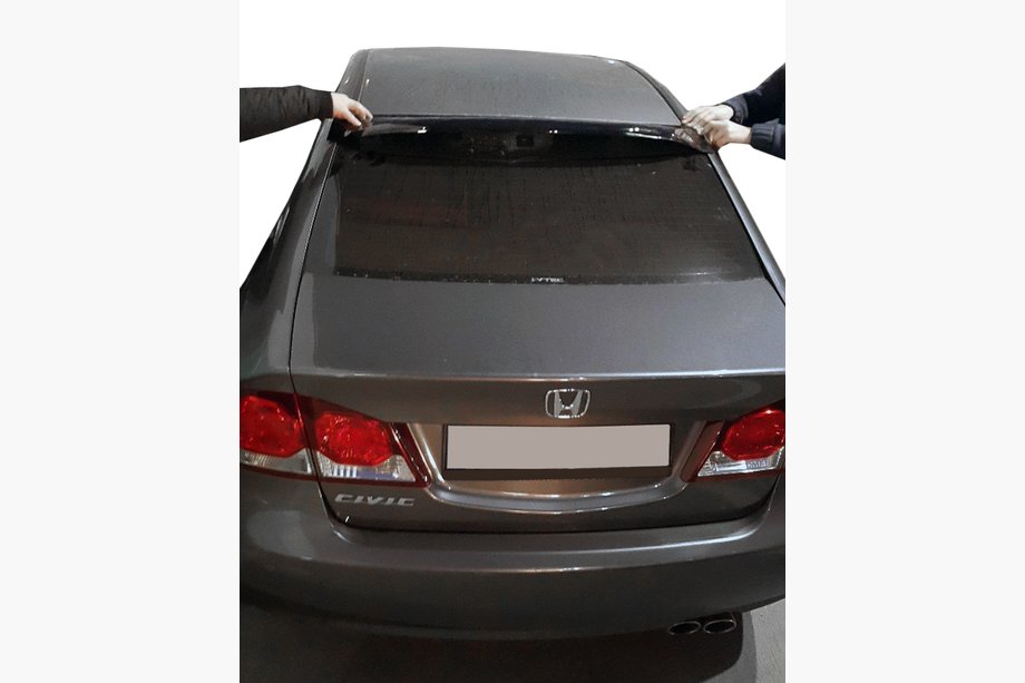 Honda Civic Sedan VIII 2006–2011 Aizmugurējā loga spoileris (melns, ABS) Image