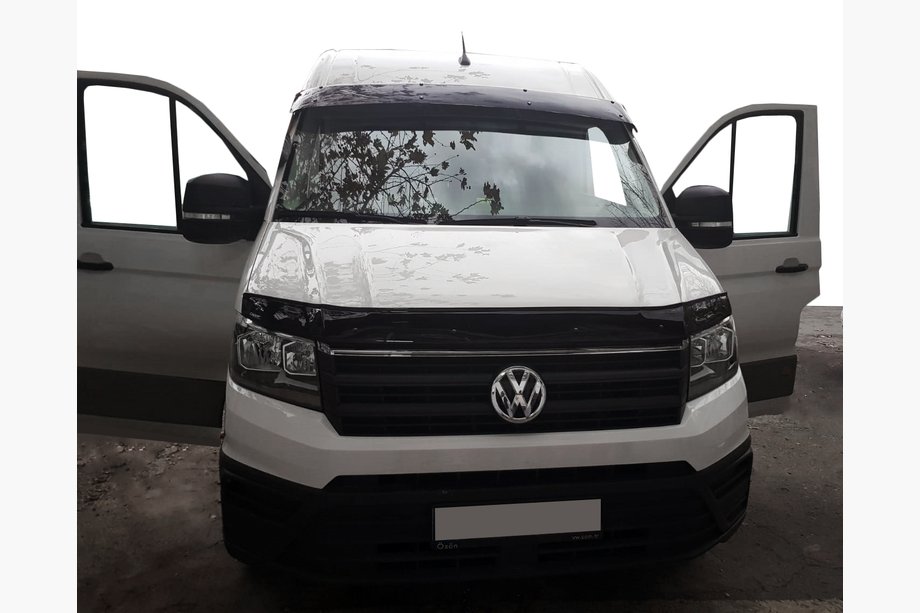 Volkswagen Crafter 2016– Vējstikla deflektors (melns spīdīgs, 5 mm) Foto 1