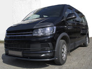 Volkswagen T6 2015–2024 Priekšējā bufera lūpas uzlika, karbonizskats 2015-2018 (ABS) foto 1