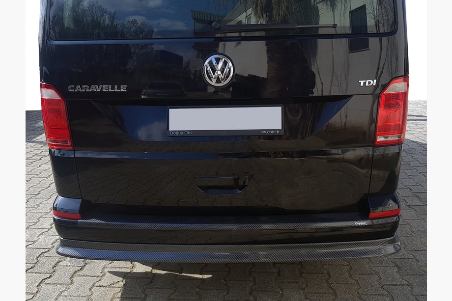 Volkswagen T6 2015–2024 Aizmugurējās lūpas uzlika karbon izskatā (ABS) Image