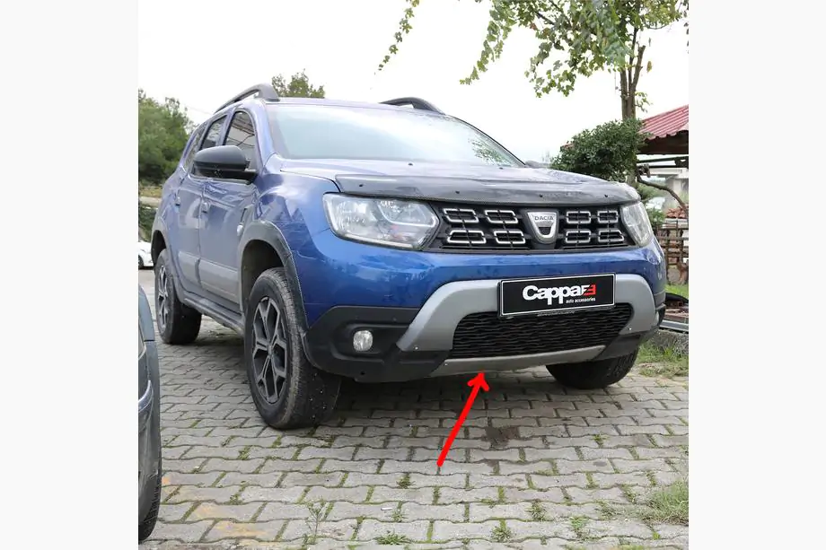 Renault Duster 2018–2024 Priekšējā bampera apakšējā uzlika (ABS, pelēka) Image