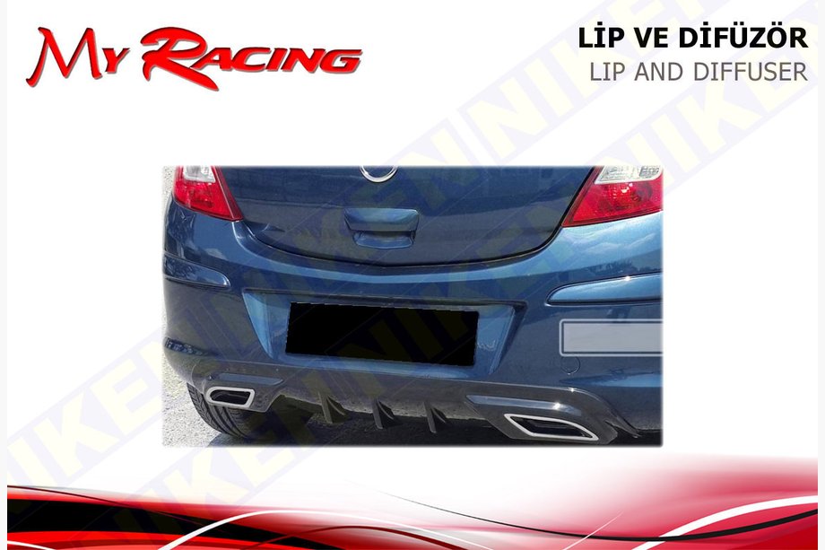 Opel Corsa D 2007–2014 Aizmugurējā difuzora uzlika (ABS, melna) Image