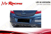 Opel Corsa D 2007–2014 Aizmugurējā difuzora uzlika (ABS, melna) foto 1