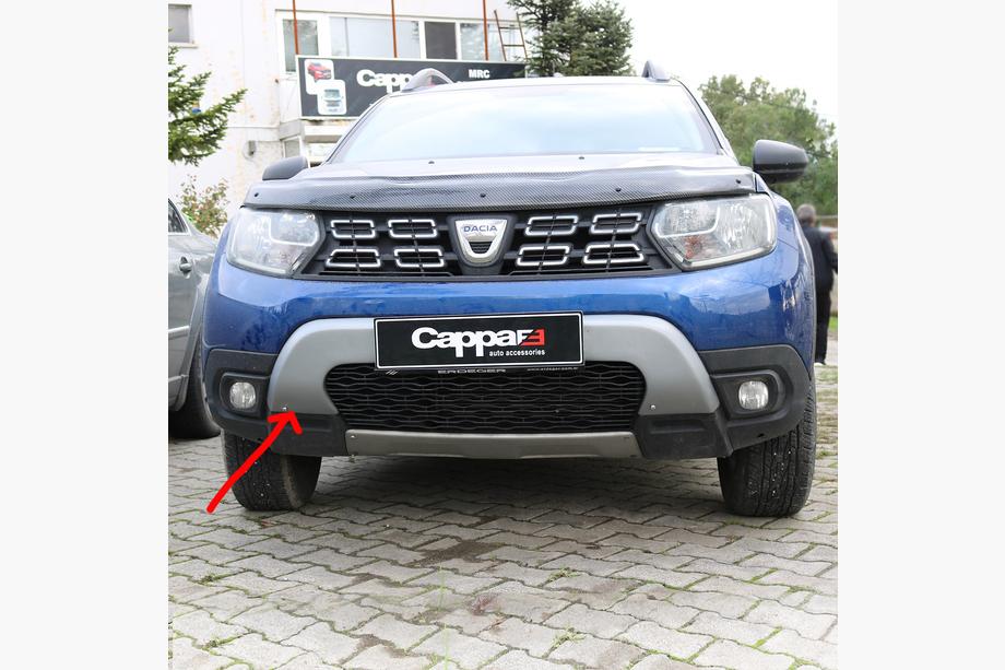 Renault Duster 2018–2024 Priekšējā bampera augšējā uzlika (ABS, pelēka) Image