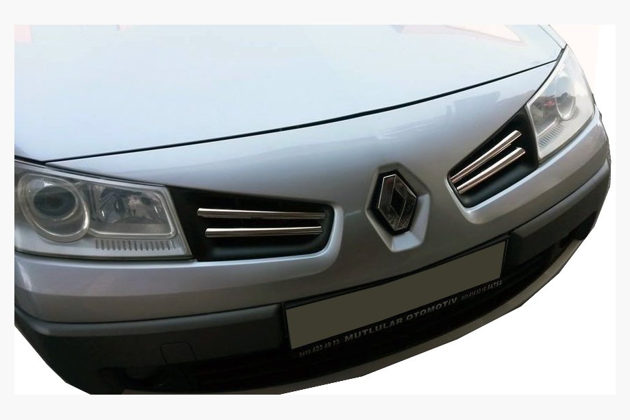 Renault Megane II 2004–2009 Radiatora režģa uzlikas (modelis 2006↗, 4 gab., nerūsējošais tērauds) Carmos - turku teras Image