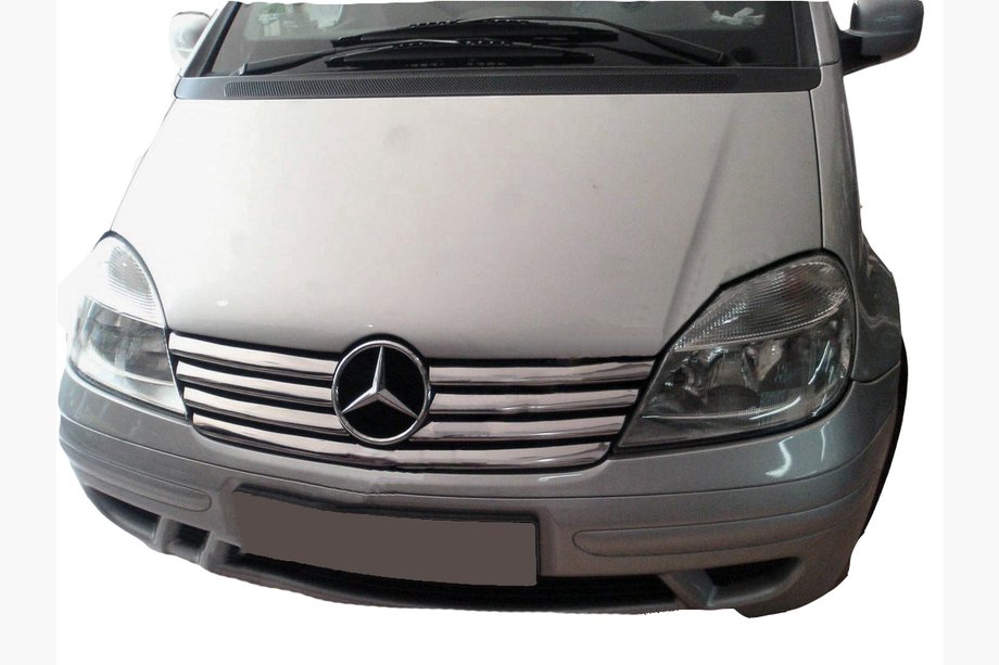 Mercedes Vaneo W414 2001–2005 Radiatora režģa uzlikas (7 daļas, nerūsējošais tērauds) Image