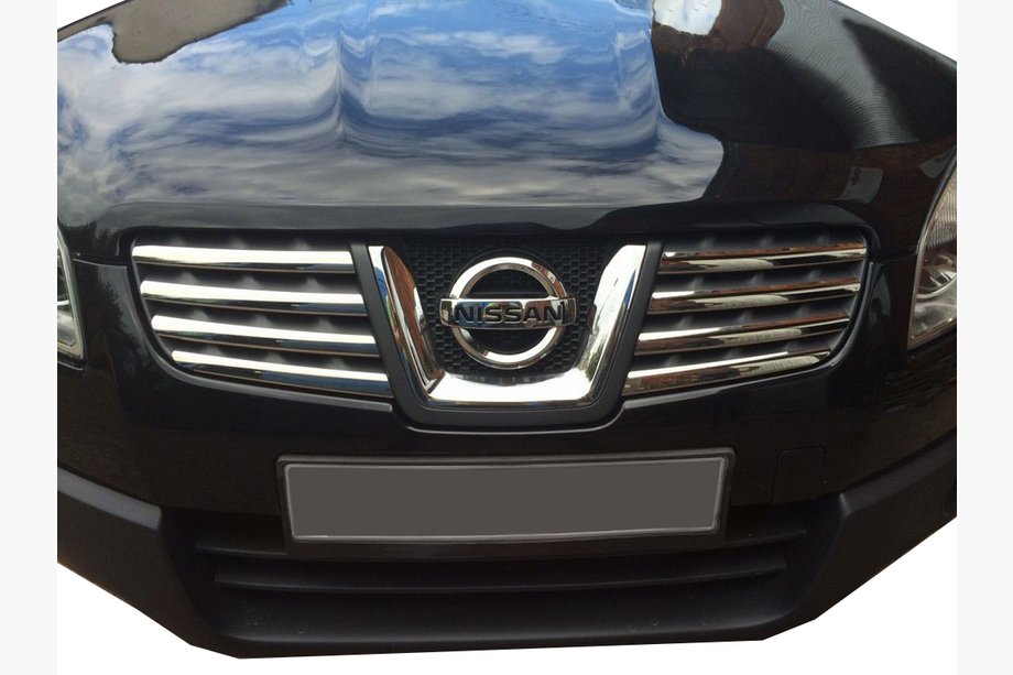 Nissan Qashqai 2007–2010 Radiatora režģa uzlikas (8 gab., nerūsējošais tērauds) Carmos - turku teras Image