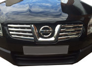 Nissan Qashqai 2007–2010 Radiatora režģa uzlikas (8 gab., nerūsējošais tērauds) Carmos - turku teras foto 1