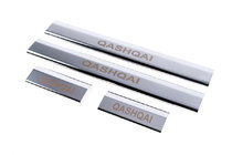 Nissan Qashqai 2007–2010 Nerūsējošā tērauda sliekšņu uzlikas uz plastmasas (4 gab.) foto 5