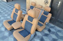 Toyota Land Cruiser 100 1998–2007 Autosēdekļu pārvalki (dermātins + Alcantara, Elite) foto 1