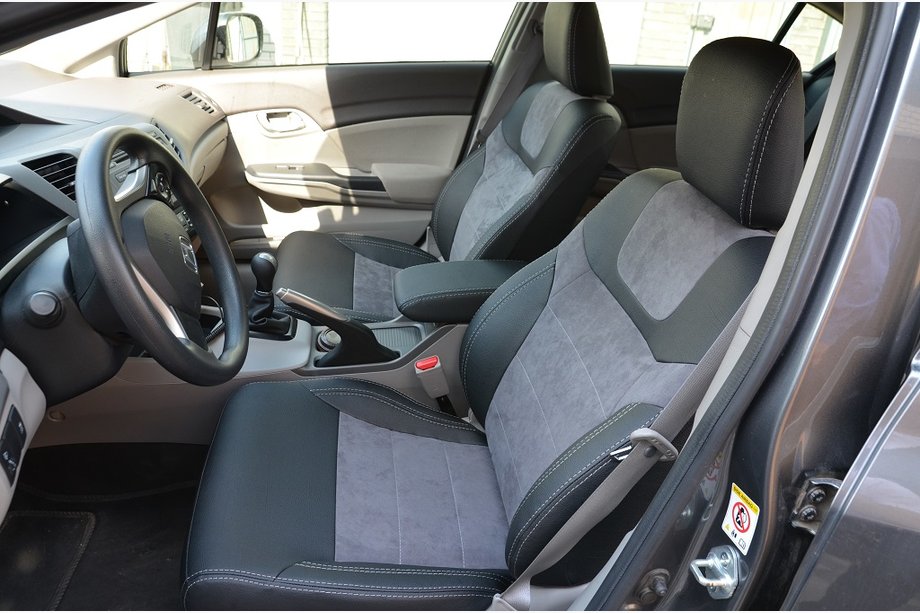 Honda Civic Sedan IX 2011–2016 Autosēdekļu pārvalki SoyuzAuto Leather-style Image