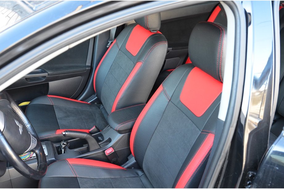 Mitsubishi Lancer X 2008– Autosēdekļu pārvalki SoyuzAuto Leather-style Image