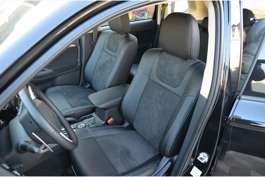 Mitsubishi Outlander 2012–2021 Autosēdekļu pārvalki SoyuzAuto Leather-style Foto 1
