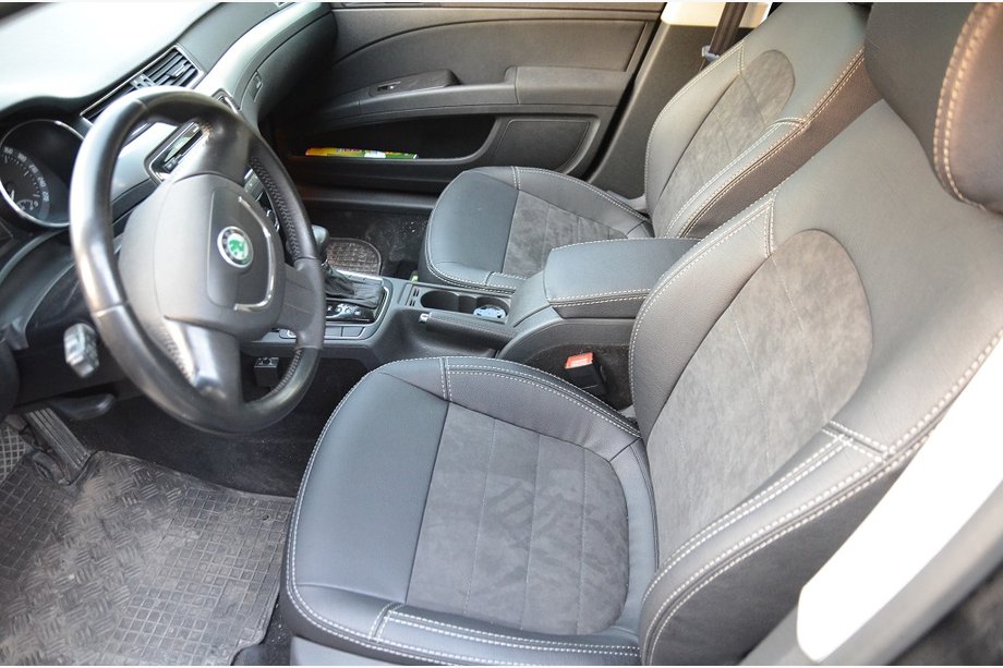 Skoda Superb 2009–2015 Automašīnas sēdekļu pārvalki (2008-2013, mākslīgā āda↗alkantara, Elite) Foto 1