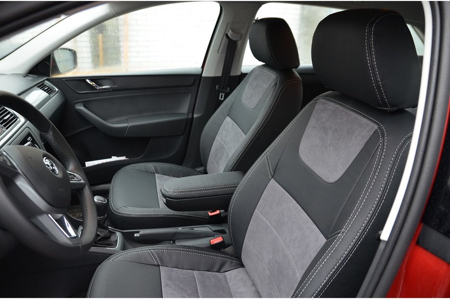 Skoda Rapid 2012–2019 Autosēdekļu pārvalki SoyuzAuto Leather-style Image