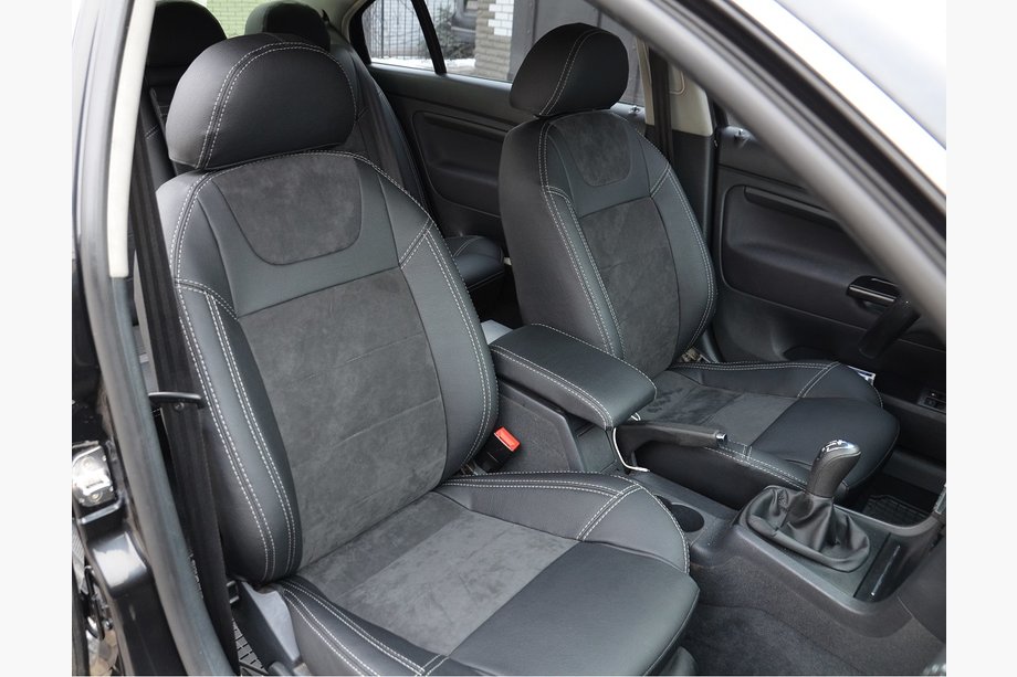 Skoda Superb 2001–2009 Autosēdekļu pārvalki SoyuzAuto Leather-style Image