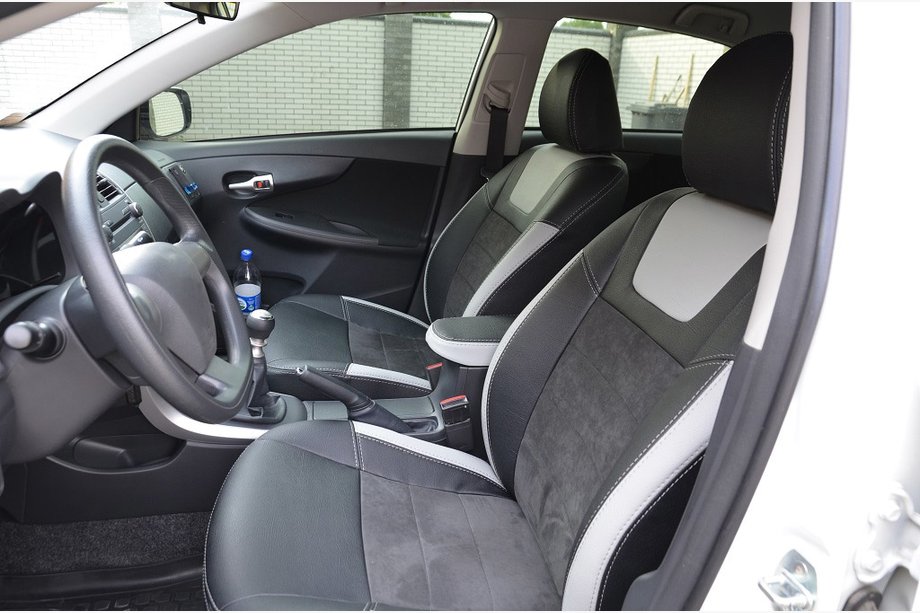 Toyota Corolla 2007–2013 Oriģināli sēdekļu pārvalki SoyuzAuto Leather style Image