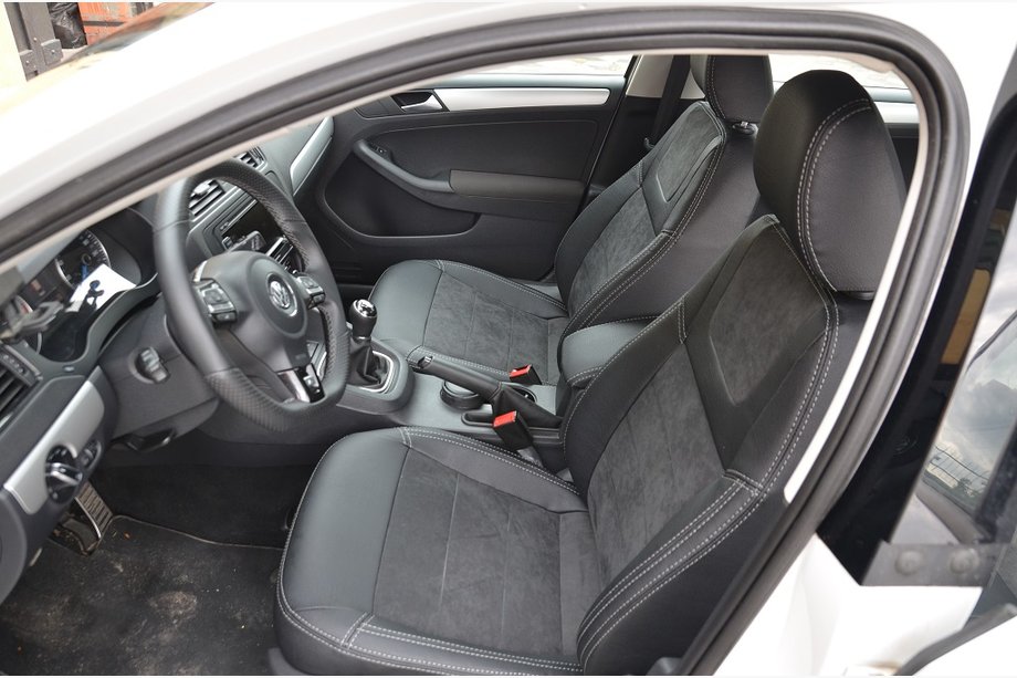 Volkswagen Jetta 2011–2018 Autosēdekļu pārvalki SoyuzAuto Leather-style Image
