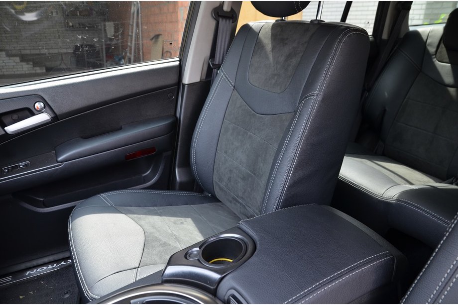 SsangYong Kyron 2005–2014 Auto sēdekļu pārvalki SoyuzAuto Leather style Image
