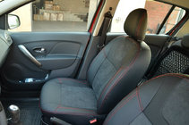 Renault Sandero 2013–2022 Auto sēdekļu pārvalki SoyuzAuto Leather style foto 2