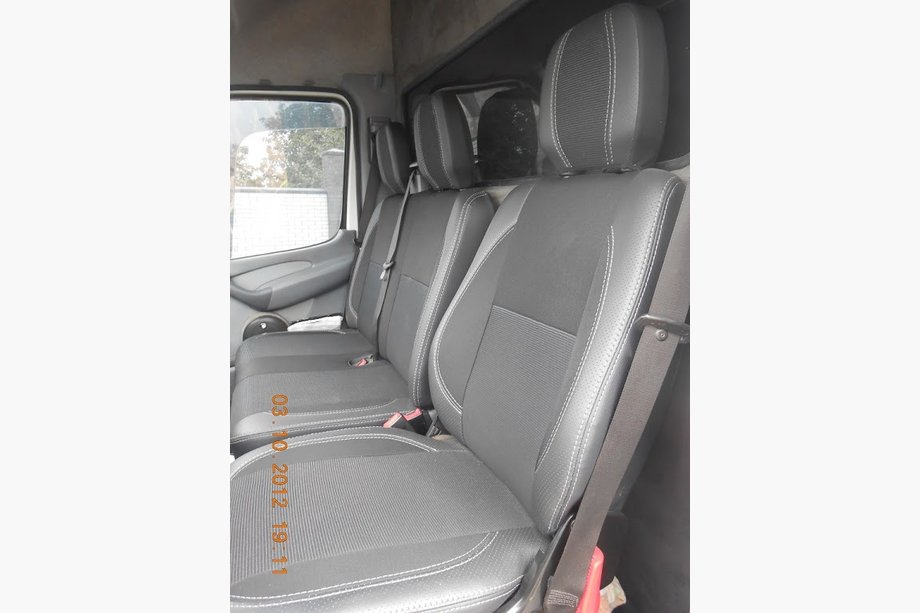 Mercedes Sprinter W901/902/903/904/905 1995–2006 Oriģināli Premium sēdekļu pārvalki (ādas aizstājējs + audums) 1+1 Image