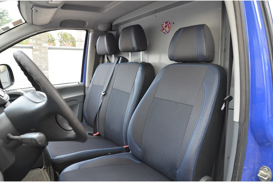Mercedes Vito W639 2004–2014 Autosēdekļu pārvalki (ekoāda↗audums, Premium) Image